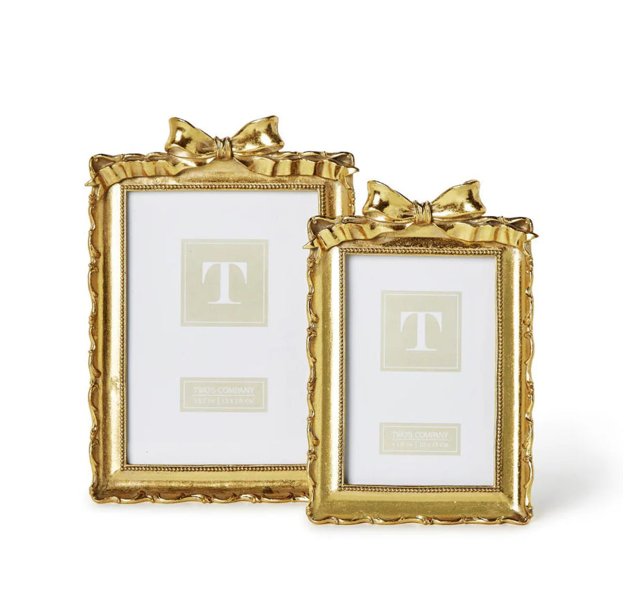 Two's Co Gold Frames with Accent Bow