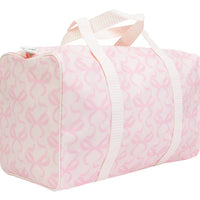 Apple of My Isla Bows on Pink Duffle Bag