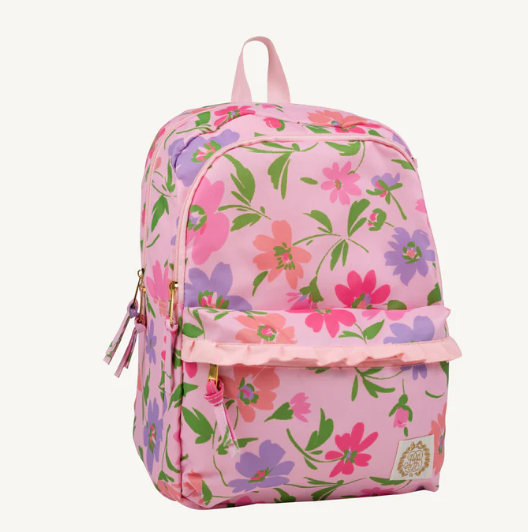 Beaufort Bonnet Don't Forget Your Backpack Grand Cayman Gardens with Palm Beach Pink