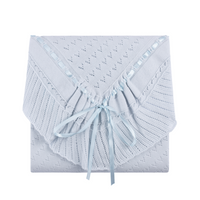 Pointelle Knit Ruffle Blanket