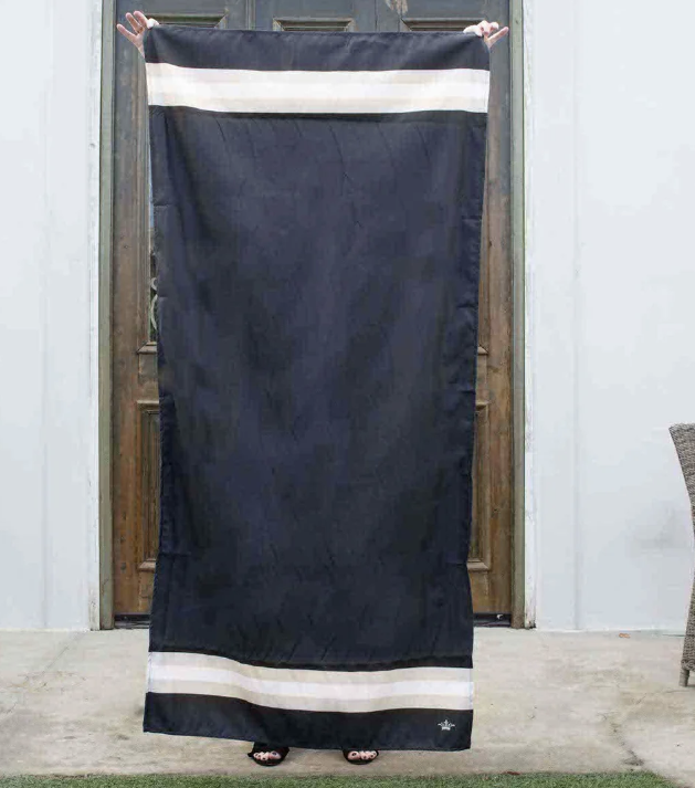 Curacao Giant Beach Towel Black/Shell