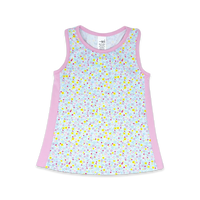 Riley Tank - Itsy Bitsy Floral, Cotton Candy Pink