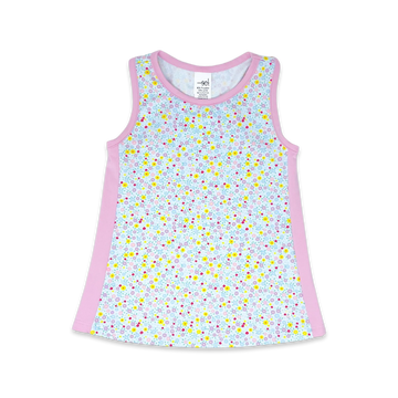 Riley Tank - Itsy Bitsy Floral, Cotton Candy Pink