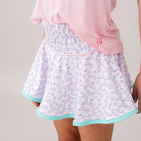 Set Fashion Quinn Skort - Blissful Blooms/Totally Turquiose