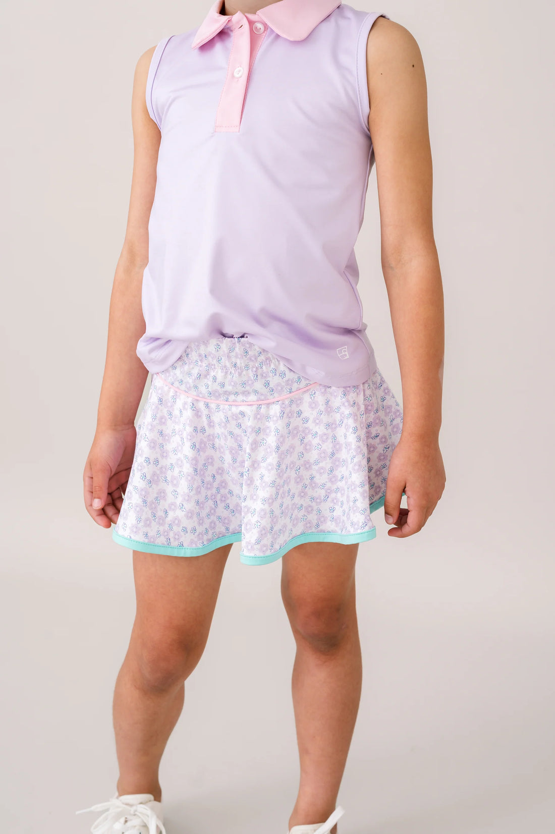 Set Fashion Quinn Skort - Blissful Blooms/Totally Turquiose