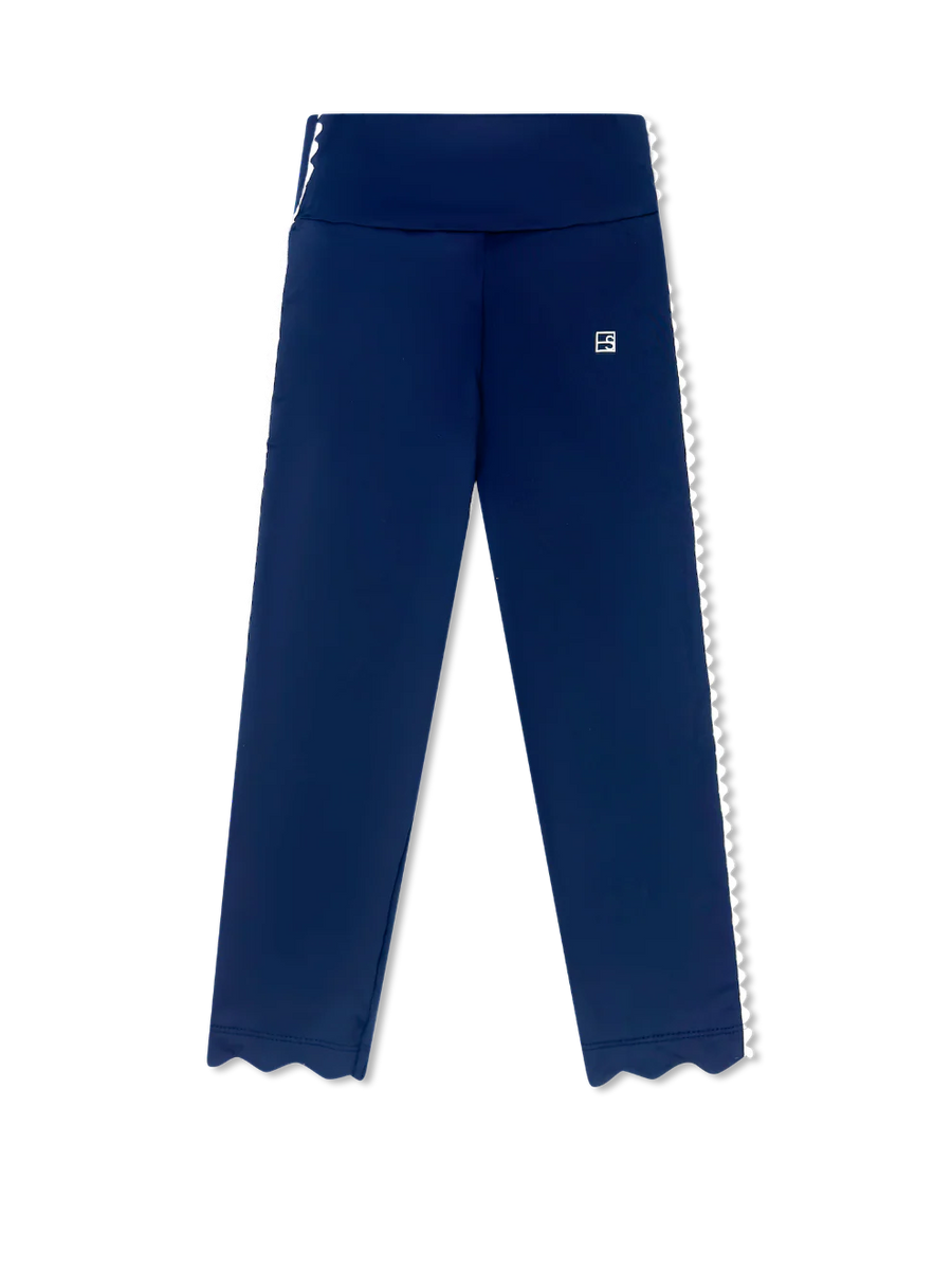 Set Fashion Abigail Legging - Nantucket Navy, Pure Coconut