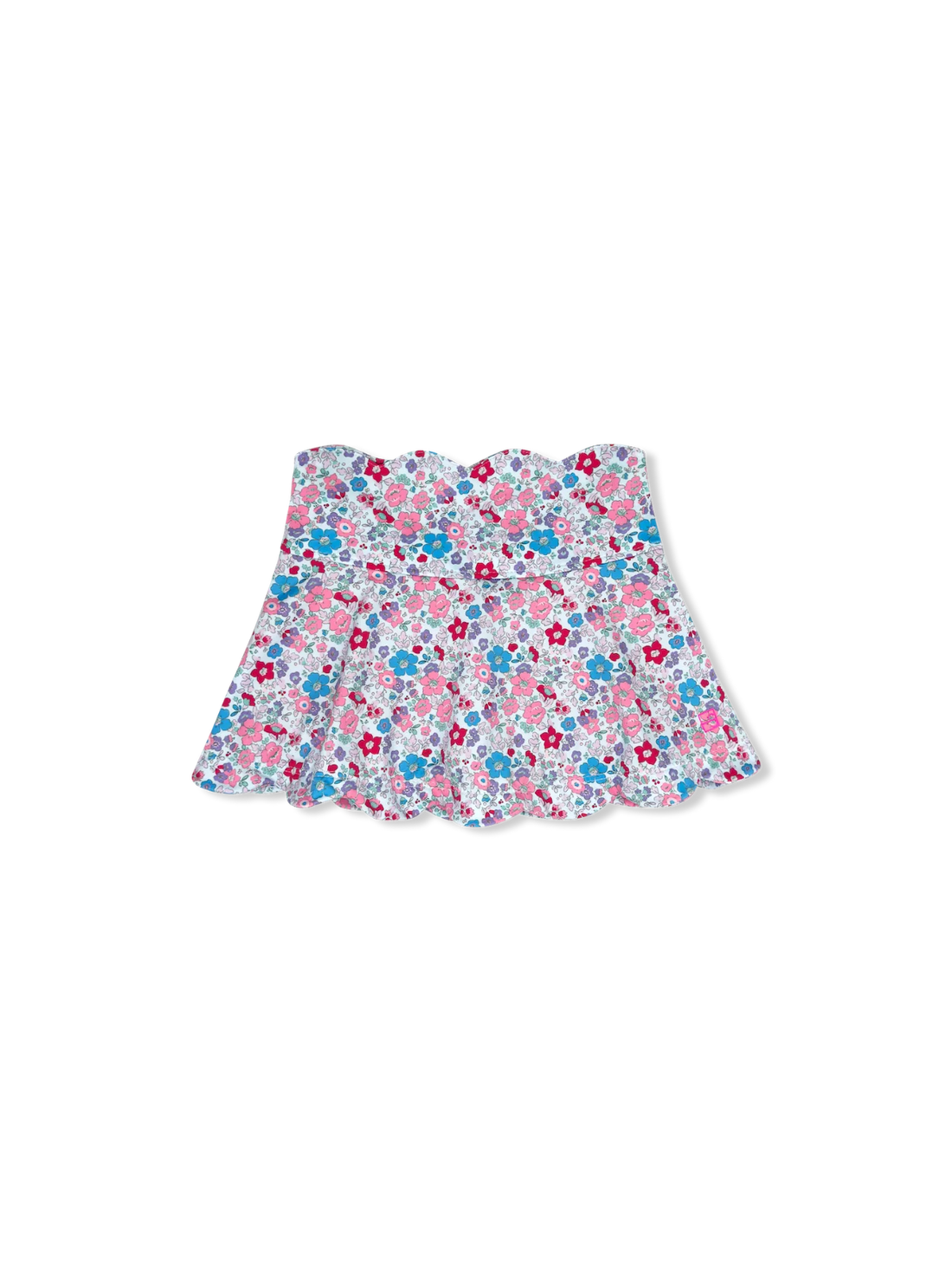 Set Fashion Zoe Scallop Skort - Bloomberry Floral/Power Pink