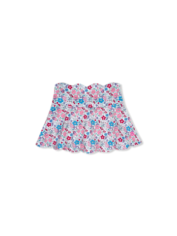 Set Fashion Zoe Scallop Skort - Bloomberry Floral/Power Pink