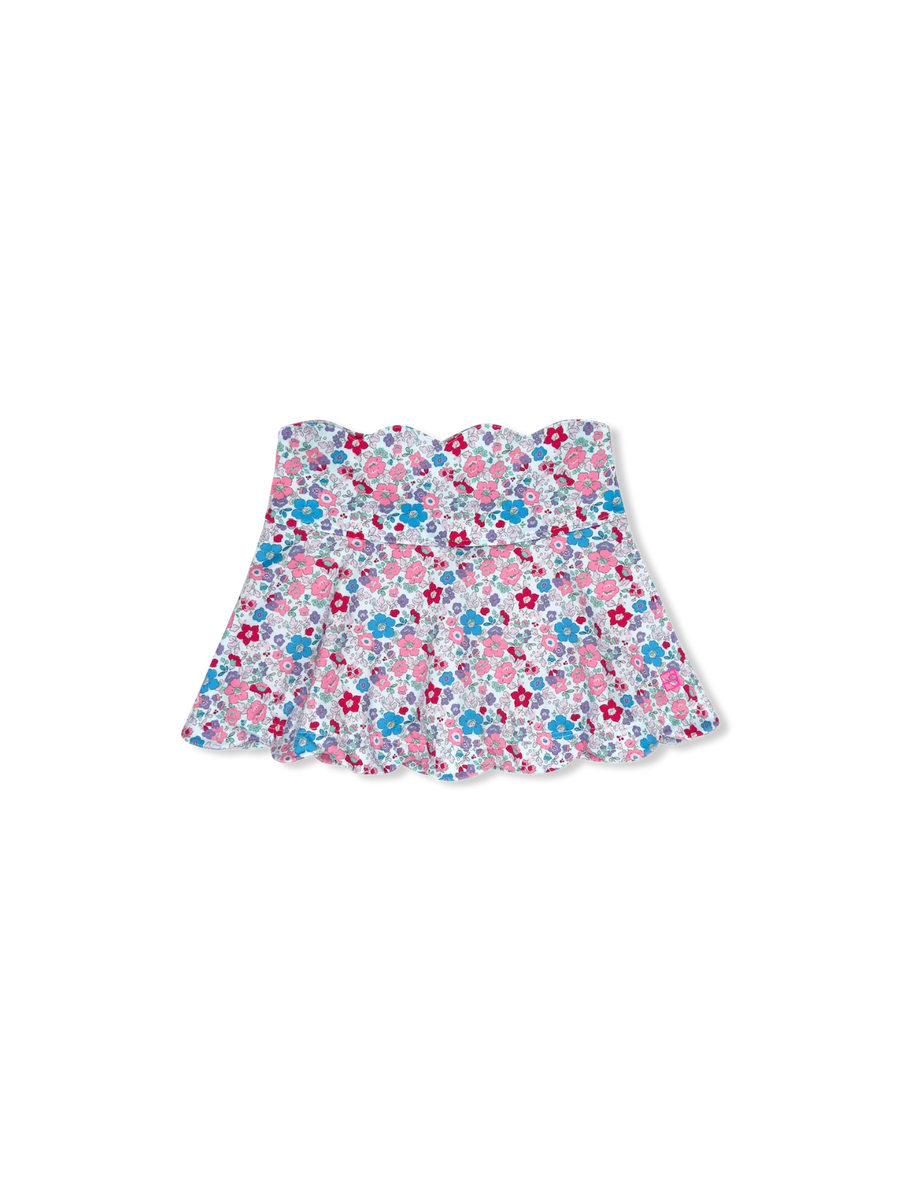 Set Fashion Zoe Scallop Skort - Bloomberry Floral/Power Pink