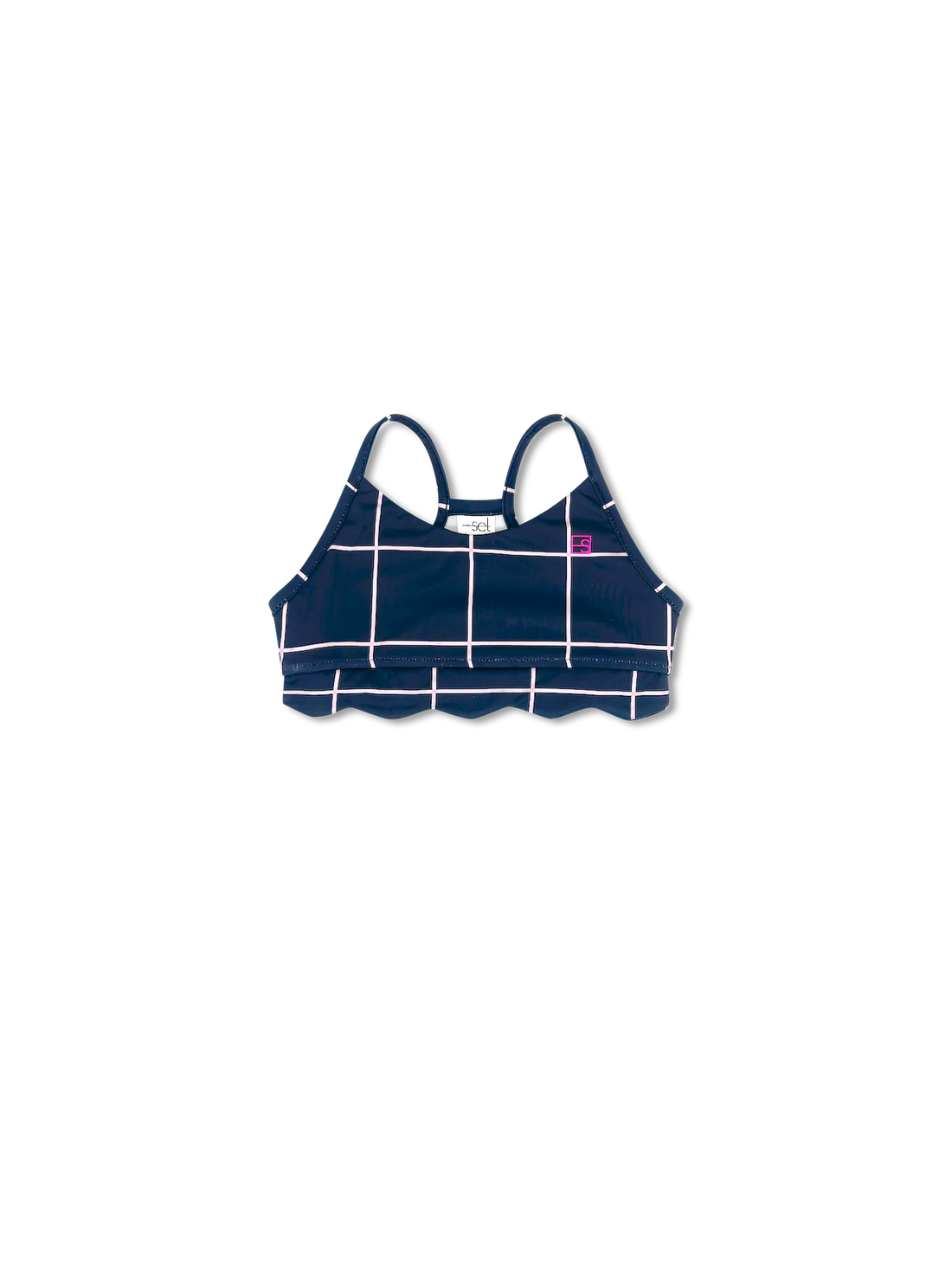 Set Fashion Becca Scallop Bra - Nantucket Navy, Willington Windowpane