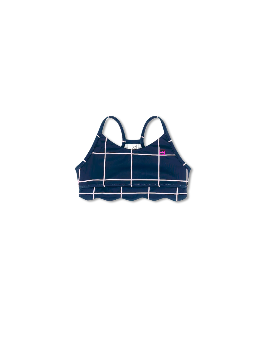 Set Fashion Becca Scallop Bra - Nantucket Navy, Willington Windowpane