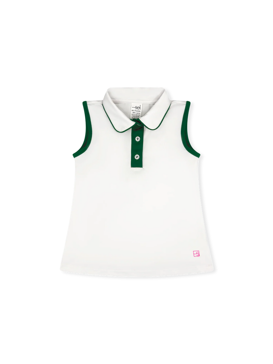 Set Fashion Gabby Tank - Pure Coconut, Augusta Green