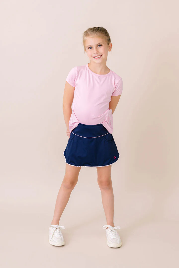 Set Fashion Teagan Tiffany Skort - Nantucket Navy, Cotton Candy Pink
