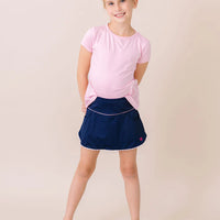 Set Fashion Teagan Tiffany Skort - Nantucket Navy, Cotton Candy Pink