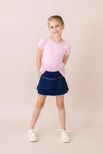 Set Fashion Teagan Tiffany Skort - Nantucket Navy, Cotton Candy Pink