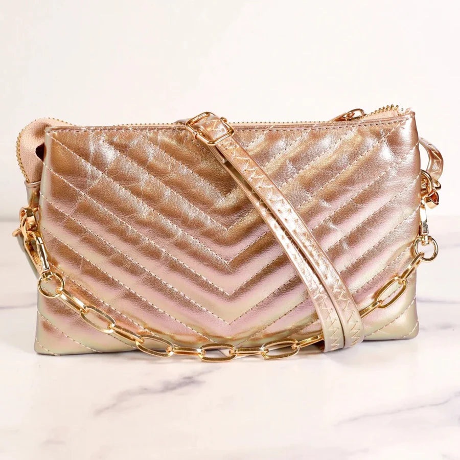 Sherman Gold Opal Quilted Crossbody