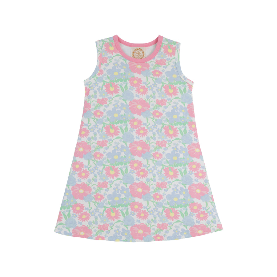 Beaufort Bonnet Sleeveless Polly Play Dress - Cape Cod Clusters/Hamptons Hot Pink