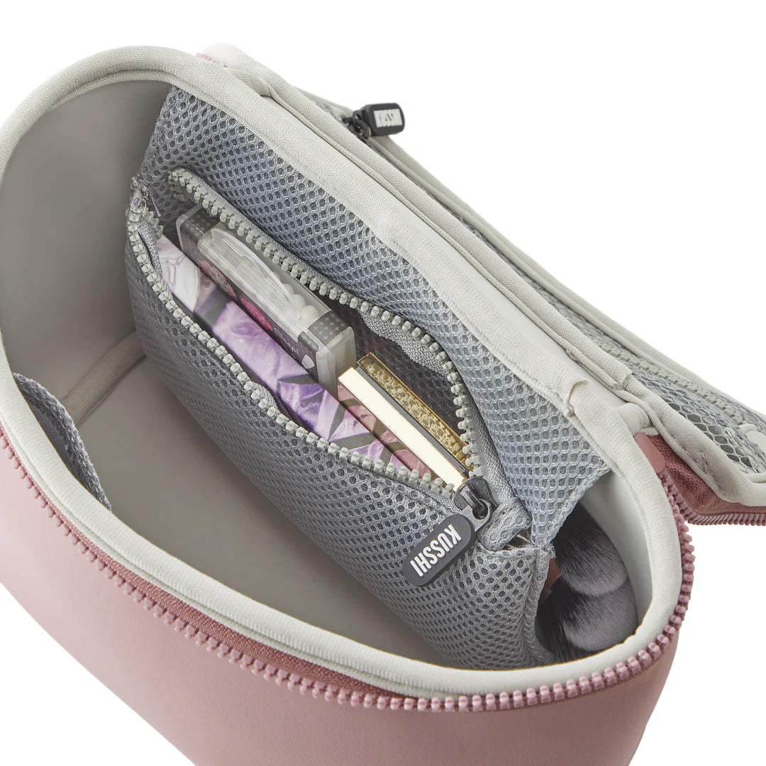 Kusshi Small Train Case- Mauve with Stone Interior