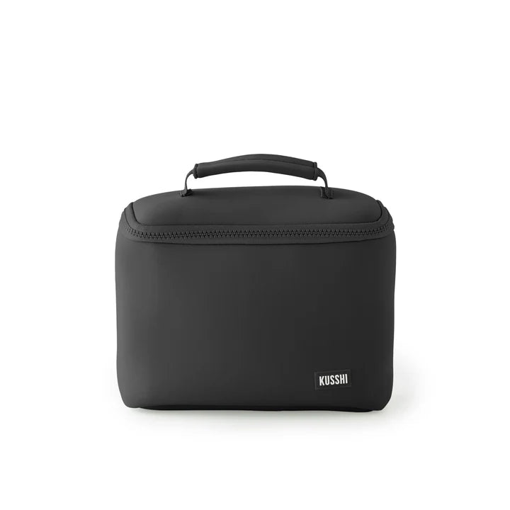 Kusshi Large Train Case- Black with Pink Interior