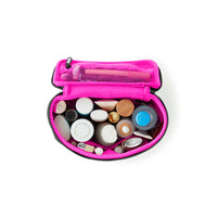 Kusshi Small Train Case- Black with Pink Interior