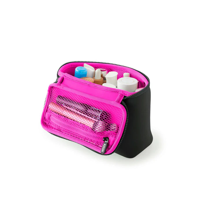 Kusshi Large Train Case- Black with Pink Interior