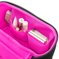 Kusshi Small Train Case- Black with Pink Interior