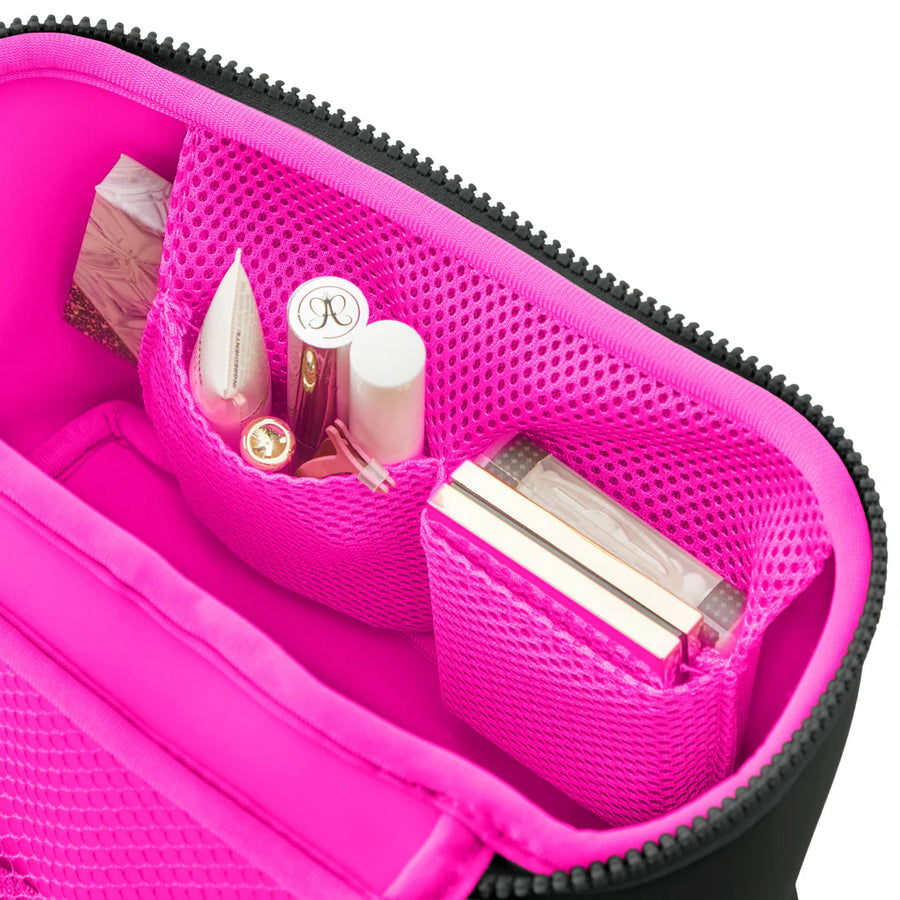 Kusshi Small Train Case- Black with Pink Interior