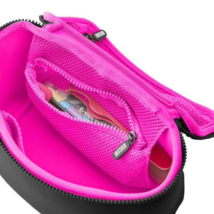 Kusshi Small Train Case- Black with Pink Interior