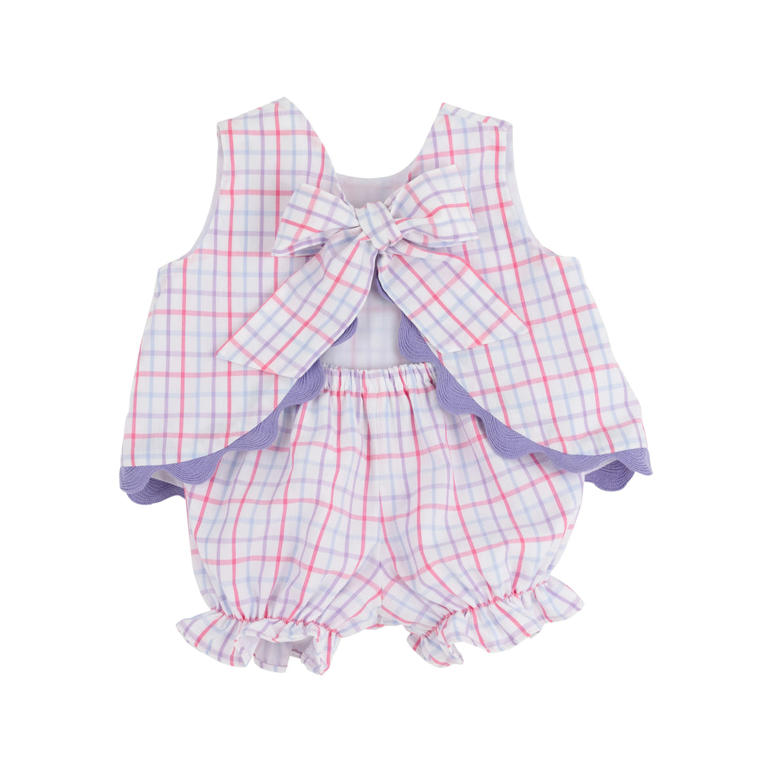 Beaufort Bonnet Company Susanne Swing Top Set - Winter Park Windowpane/Palisades Purple