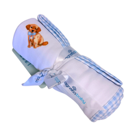 Magnolia Baby Sweet Golden Receiving Blanket - Light Blue