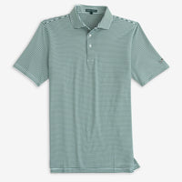 Southern Point Youth Hinton Stripe Hunter Green /White Polo