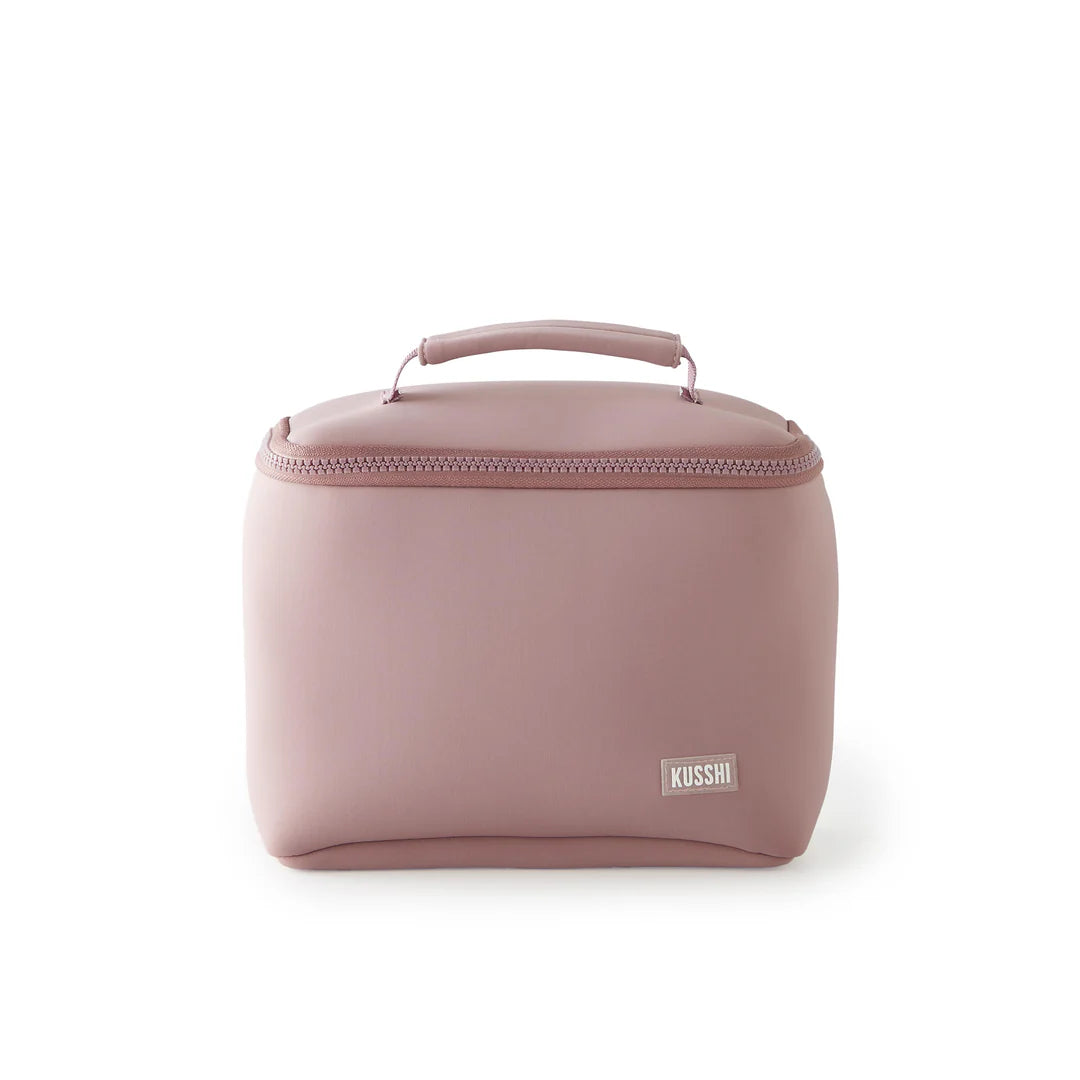 Kusshi Small Train Case- Mauve with Stone Interior