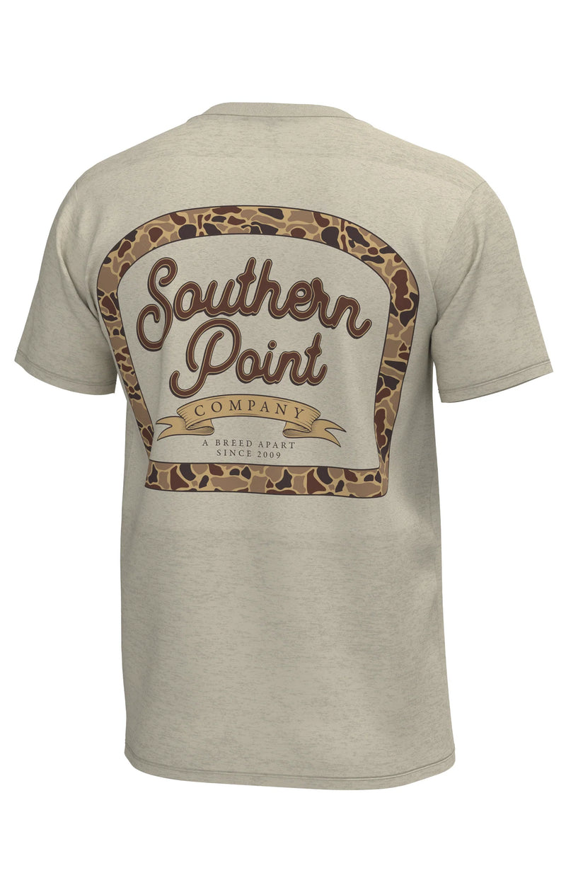 Southern Point Co. Youth Camo Badge Short Sleeve Pocket Tee