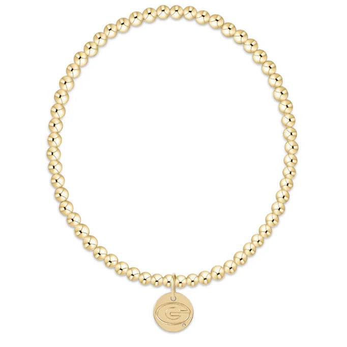 Enewton ECollegiate Classic Gold 3mm Bracelet - UGA Disc