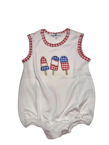 Magnolia Baby Red, White & Yum! Sleeveless Boy Bubble