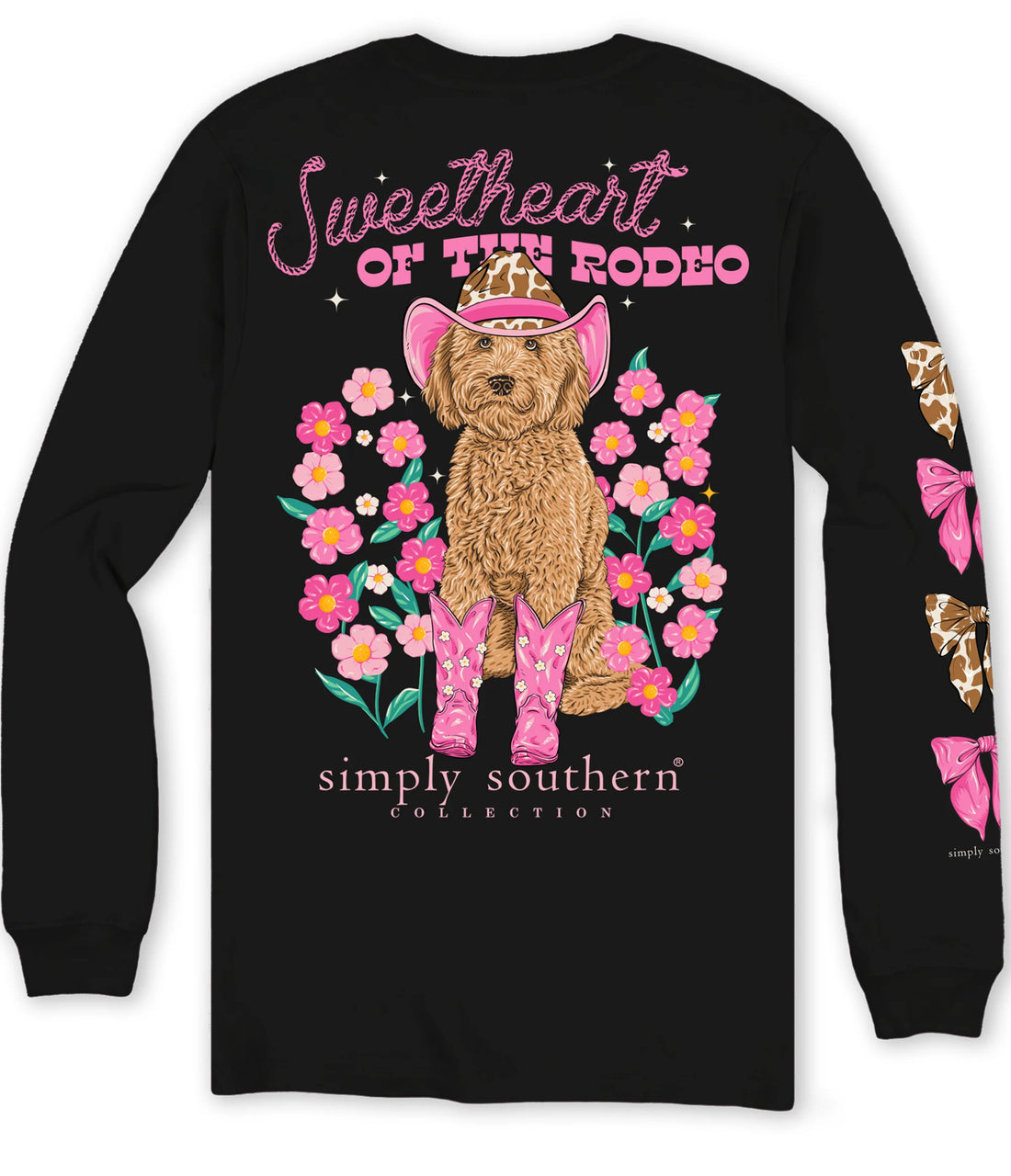 Simply Southern Youth LS Sweetheart Tee - Black