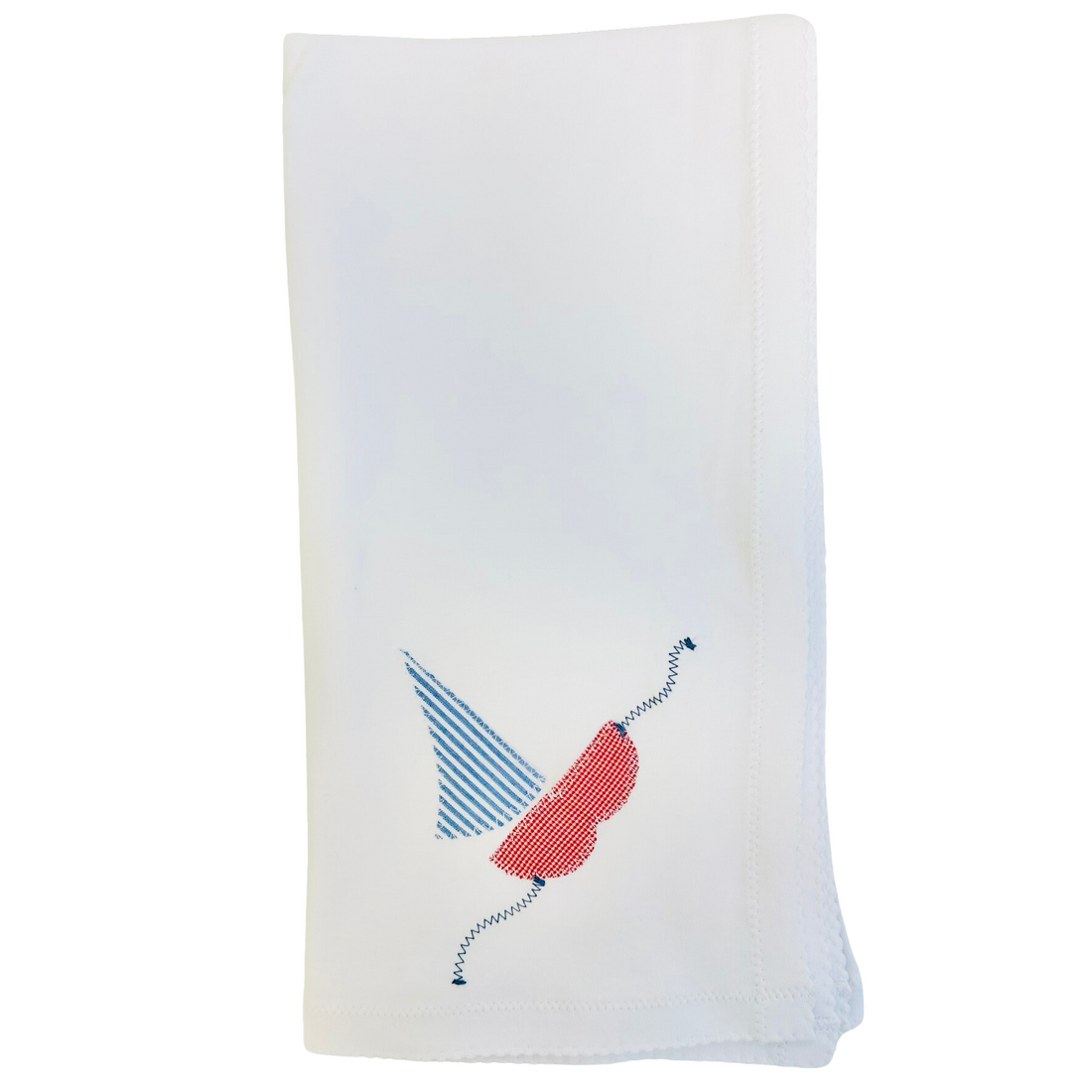 JJ Pima Blue Sailboat Blanket