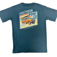 Southern Point Youth Beach Cruiser Vintage Navy Tshirt