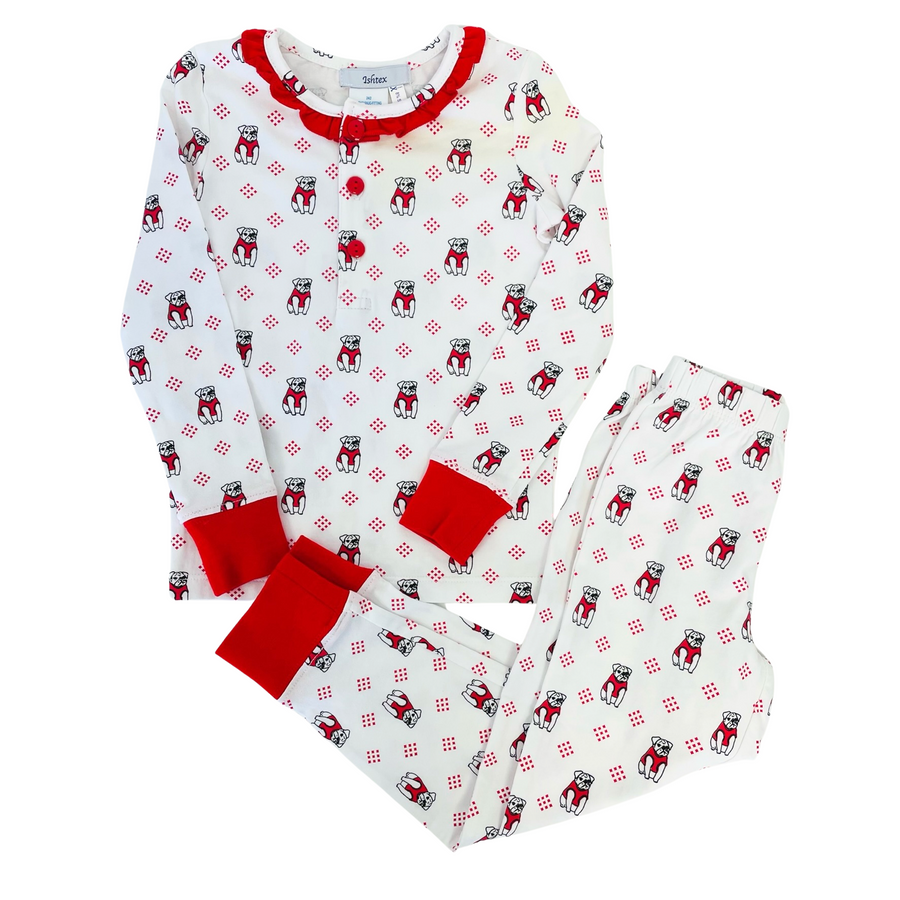 Ishtex Girl's Bulldog PJ Set