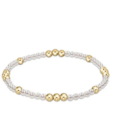 Enewton Worthy Pattern 3mm Bead Bracelet - Pearl