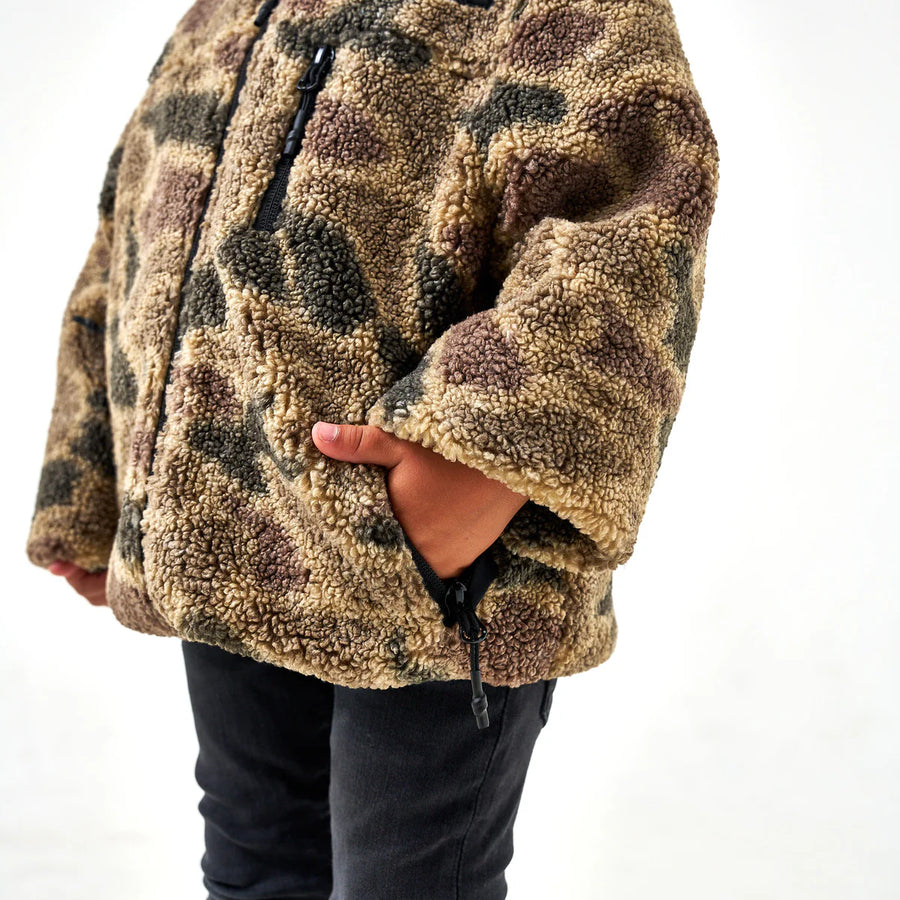 Burlebo Youth Sherpa Full Zip Jacket - Rocky Mountain Camo