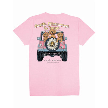 Simply Southern Youth Easily Distracted SS Tee - Fancy Candy