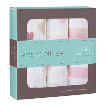 Aden + Anasis Washcloth Set-Heart Breaker