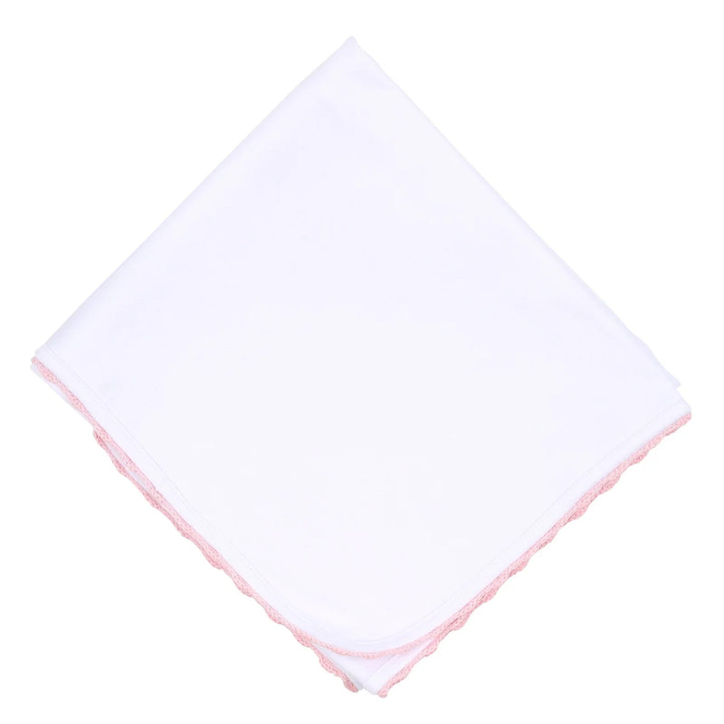 Magnolia Baby Baby Joy Crochet Trim Receiving Blanket