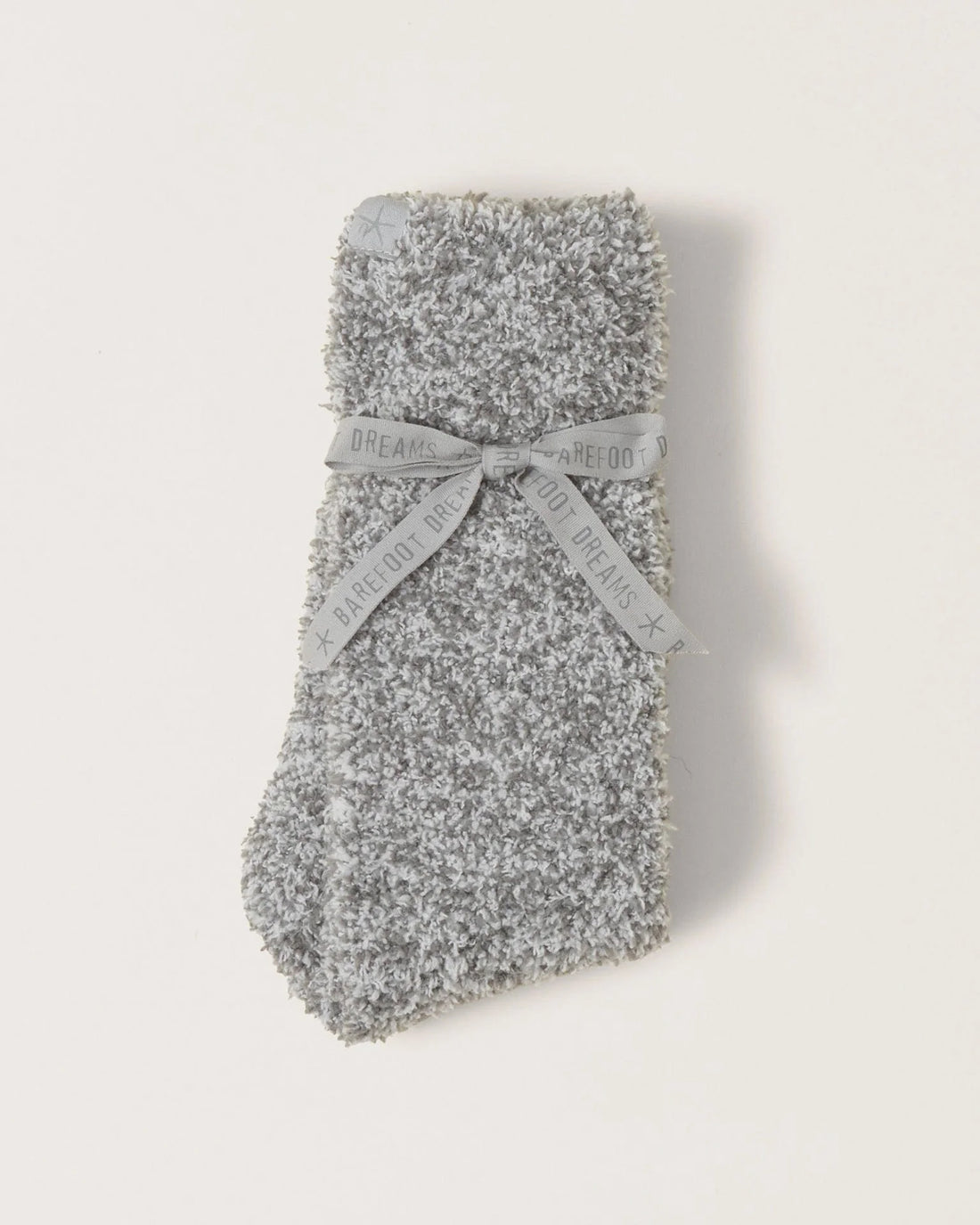 Barefoot Dreams CozyChic Heathered Socks - Moonbeam/White