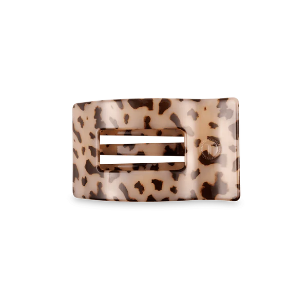 Teleties Blonde Tortoise Small Flat Rectangle Hair Clip