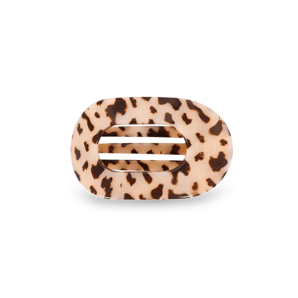 Teleties Blonde Tortoise Small Flat Round Hair Clip