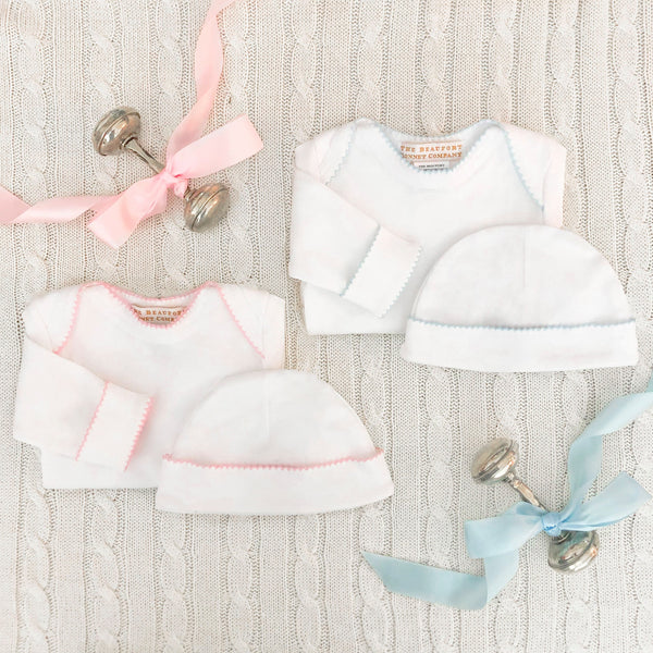 Beaufort Bonnet Darling Debut Set - Worth Avenue White/Palm Beach Pink