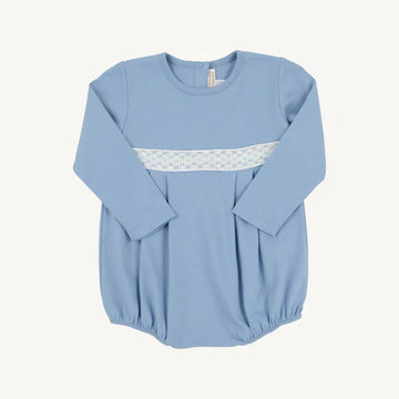 Beaufort Bonnet Long Sleeve Bradford Bubble - Barrington Blue/Worth Ave White/Old Greenwich Green
