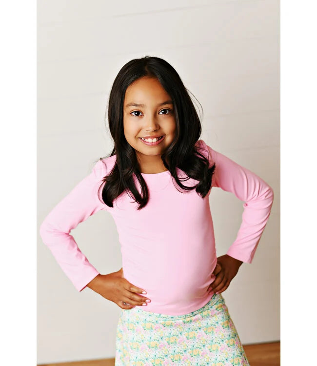 Swoon Kids Bubblegum Pink Ruched Top